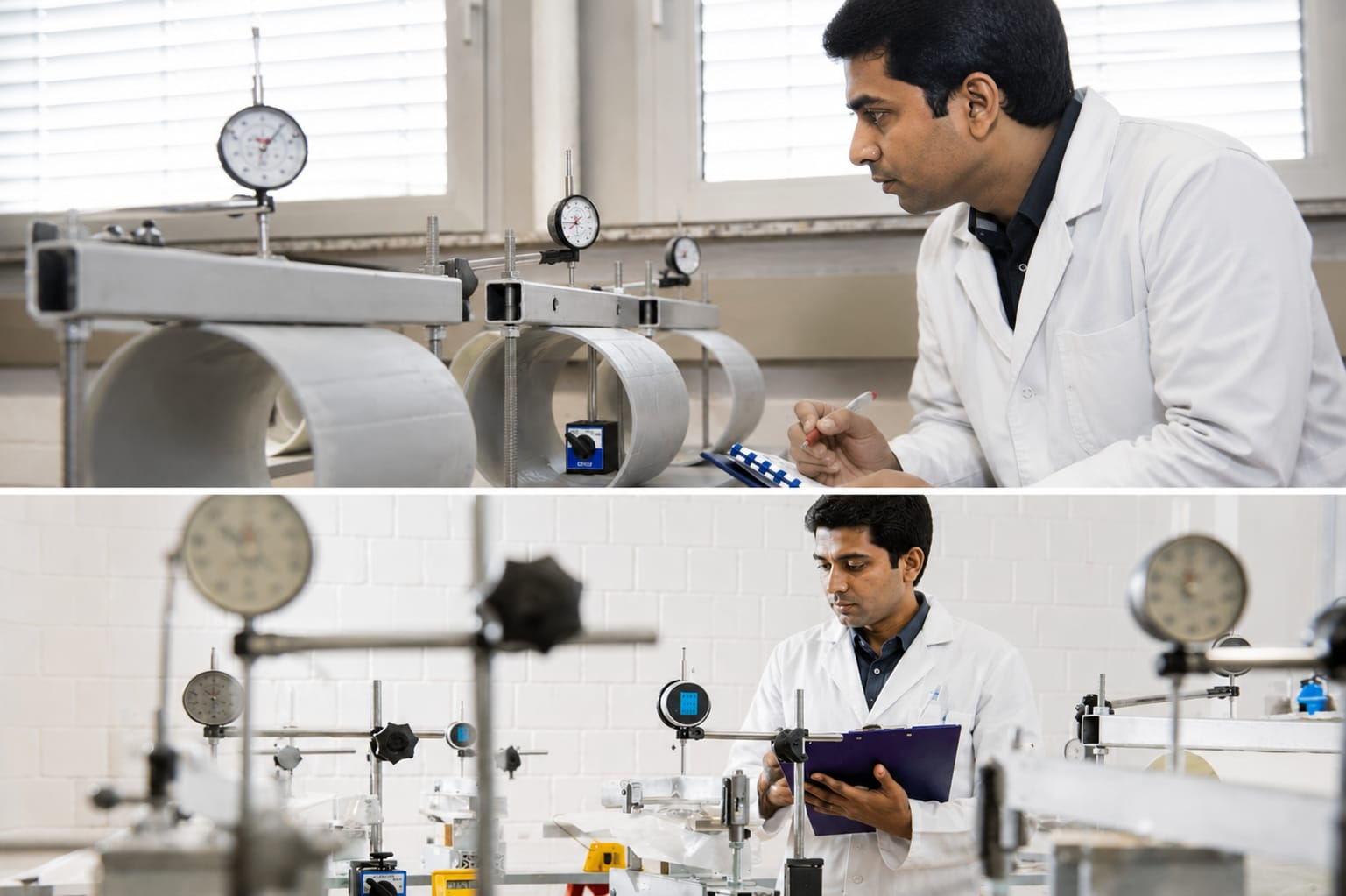 Margo Pipes & Fittings — ring stiffness and dimensional testing in our quality lab